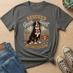 Bernese Mountain Dog graphic with "Rescued My Gentle Giant" and "Bernese Mountain Dog Love" text.