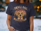 Corgi wearing a collar with a heart charm, text reads "Small Dog, Big Heart, Huge Personality. Corgi Life."
