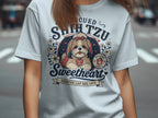 Rescued Shih Tzu Sweetheart shirt with dog and "Adopted Lap Dog Love" text.