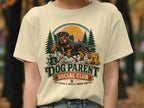 Rottweiler relaxing in a camp chair with "Dog Parent Social Club" text.