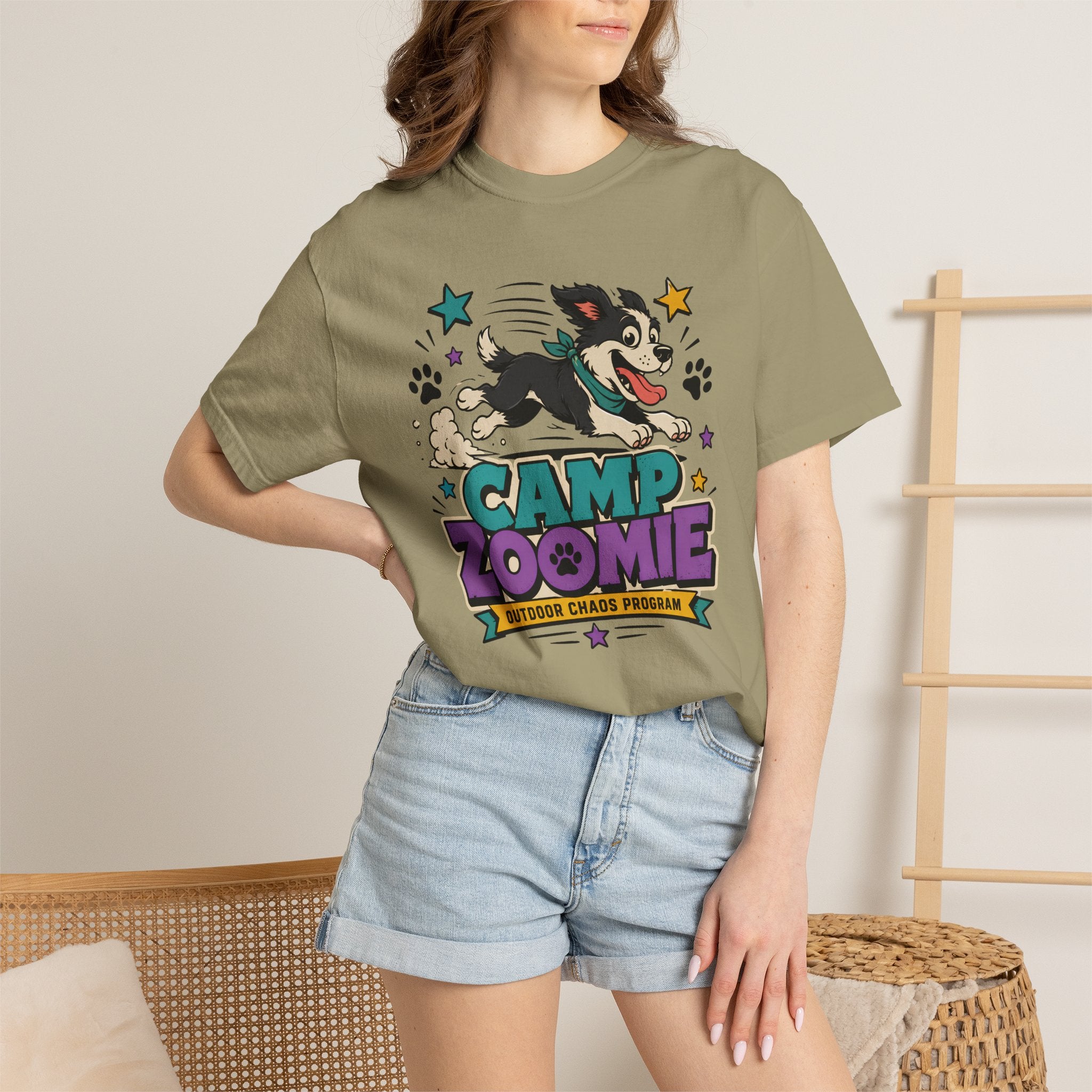 07-29 - Camp Zoomie Graphic T-Shirt — Vintage Dog Camper Tee