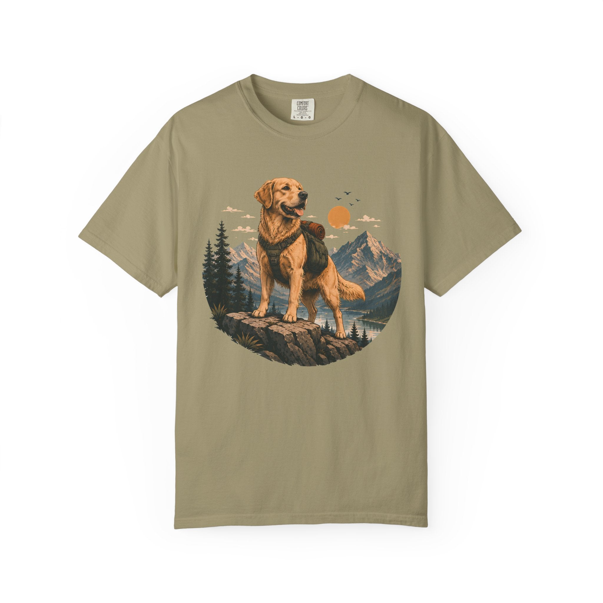 Golden Retriever Mountain Adventure T-Shirt
