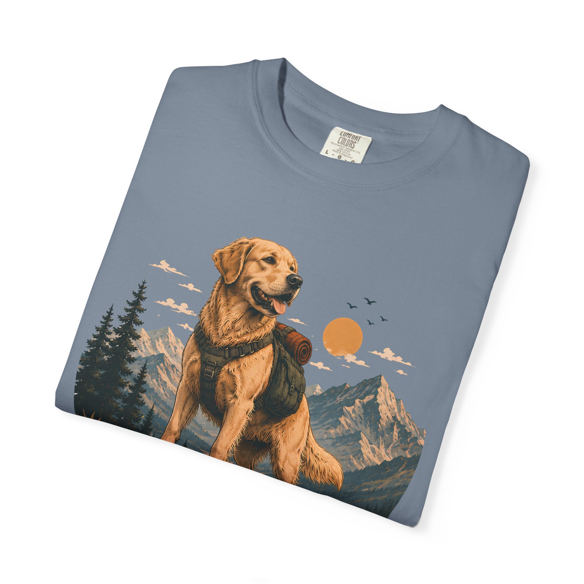 Golden Retriever Mountain Adventure T-Shirt