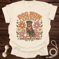 Cream t-shirt with "Dog Mom Energy" and a Rottweiler graphic.
