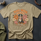 Bernese Mountain Dog on t-shirt with text "Dog Mom Energy Spoiled Dogs Live Here"