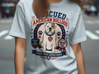 Rescued American Bulldog with text "Rescue Love Repeat" and "Shelter Dog Hero".