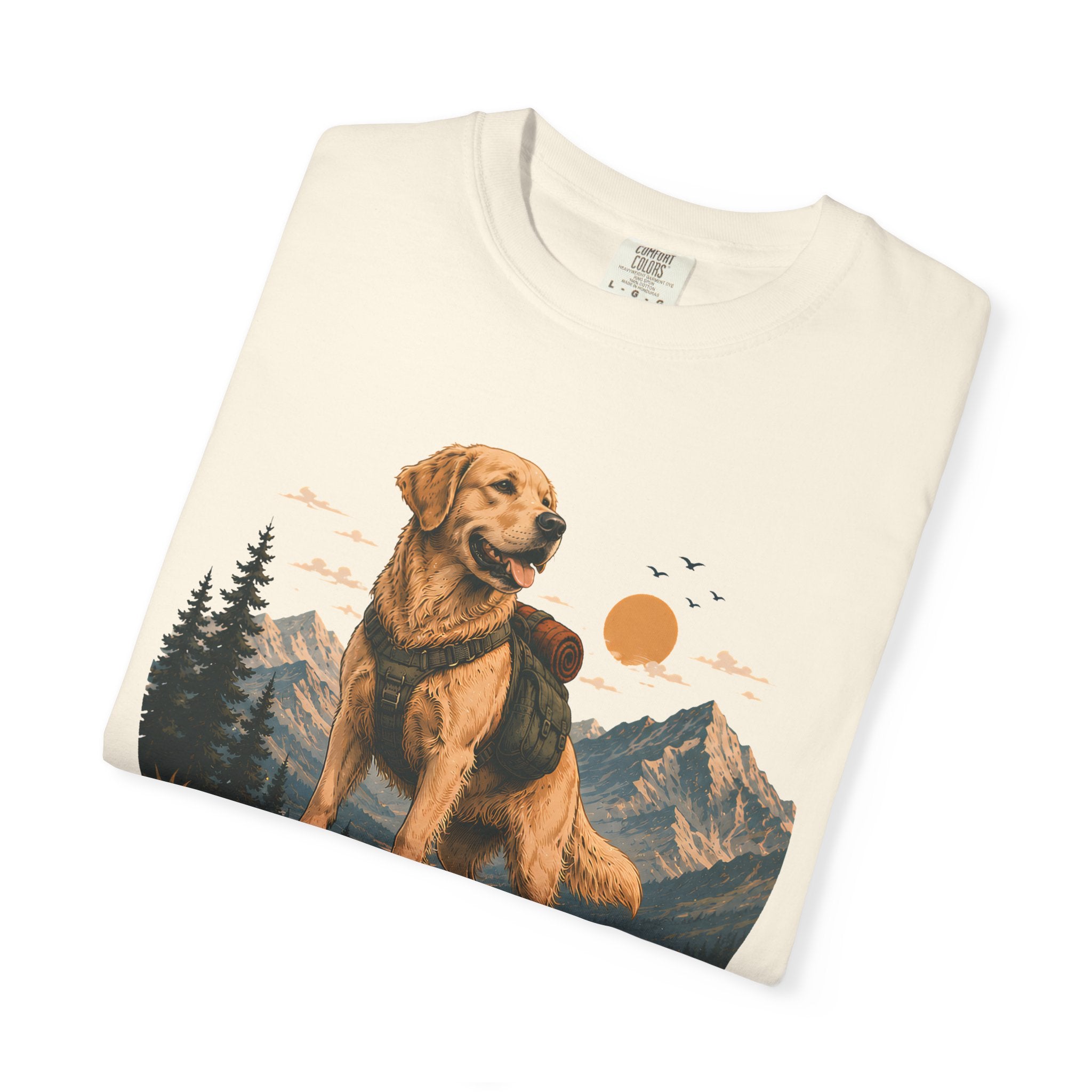 Golden Retriever Mountain Adventure T-Shirt