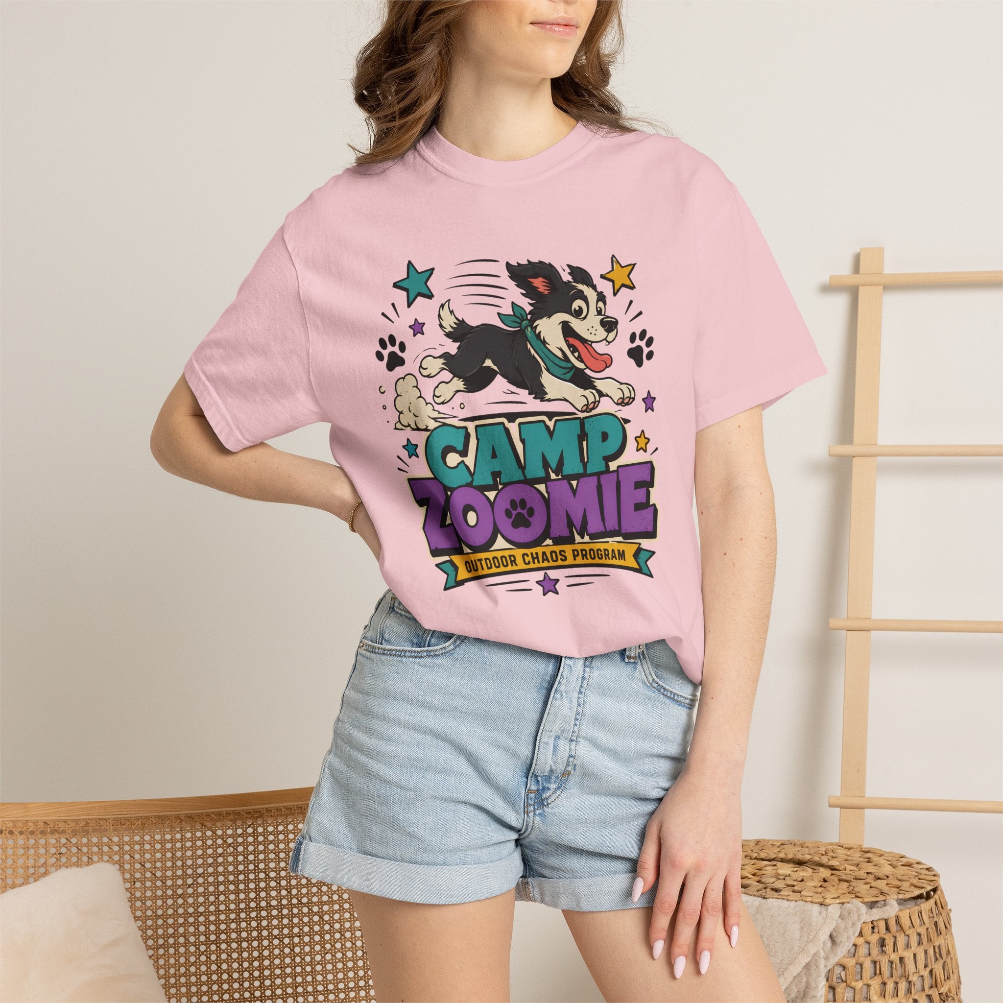 07-29 - Camp Zoomie Graphic T-Shirt — Vintage Dog Camper Tee
