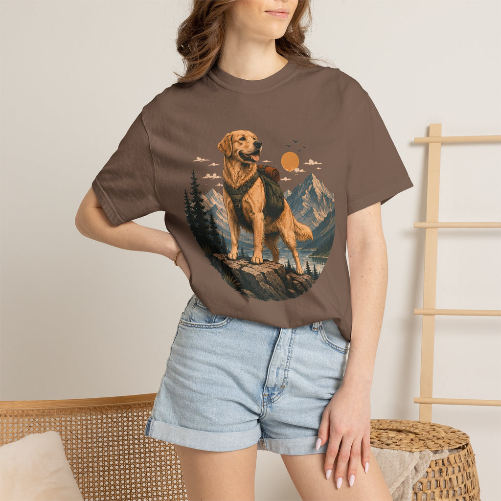 Golden Retriever Mountain Adventure T-Shirt