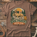 Great Dane on a lawn chair with "Dog Parent Social Club" text.