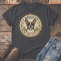 Dark gray t-shirt with French Bulldog graphic and text: "I RESCUED MY BEST FRIEND."