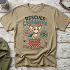 Rescued Chihuahua with "Adopted & Adorable" and "Small Dog, Big Second Chance" text.
