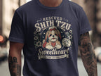 Rescued Shih Tzu sweetheart adopted lap dog love t-shirt graphic.
