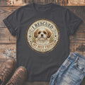 Dark grey t-shirt with "I RESCUED MY BEST FRIEND" and dog graphic.