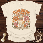 Cream t-shirt with "Dog Mom Energy" and a chihuahua surrounded by flowers.