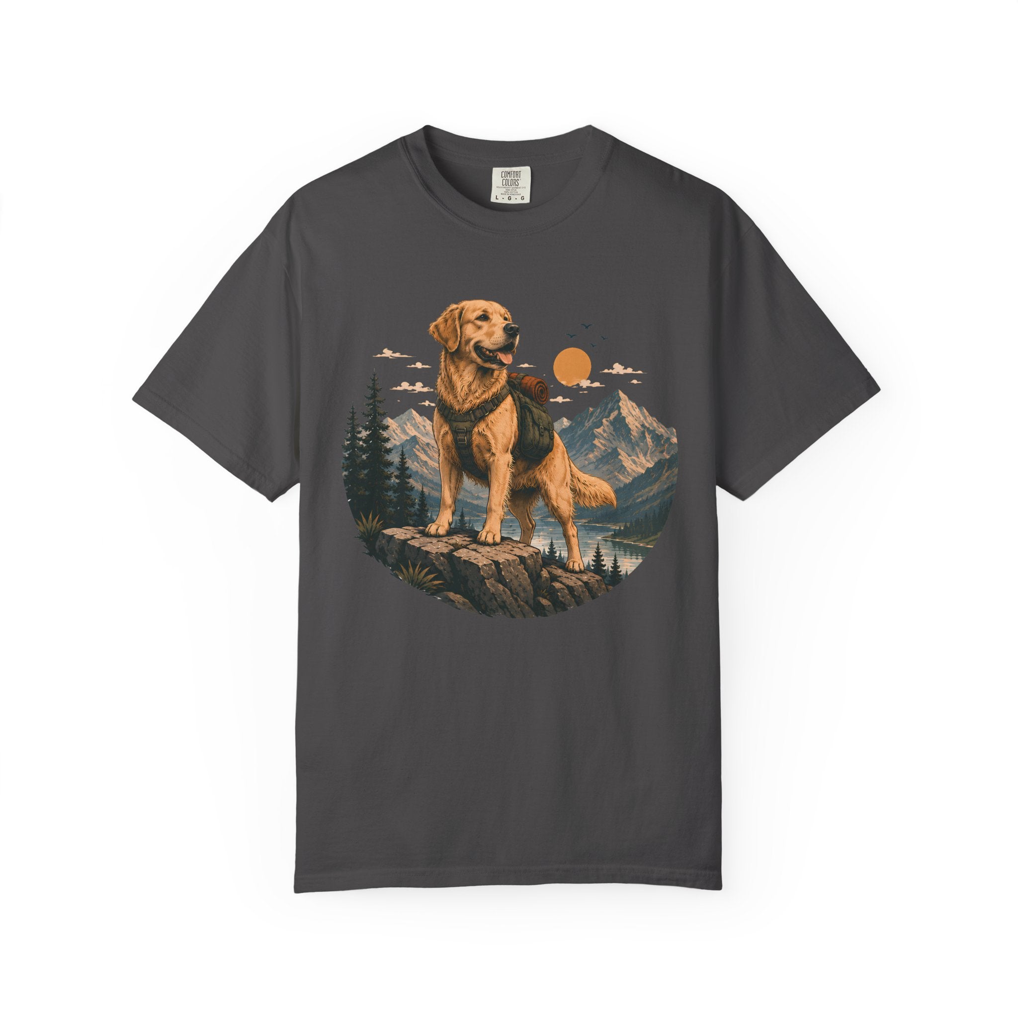 Golden Retriever Mountain Adventure T-Shirt