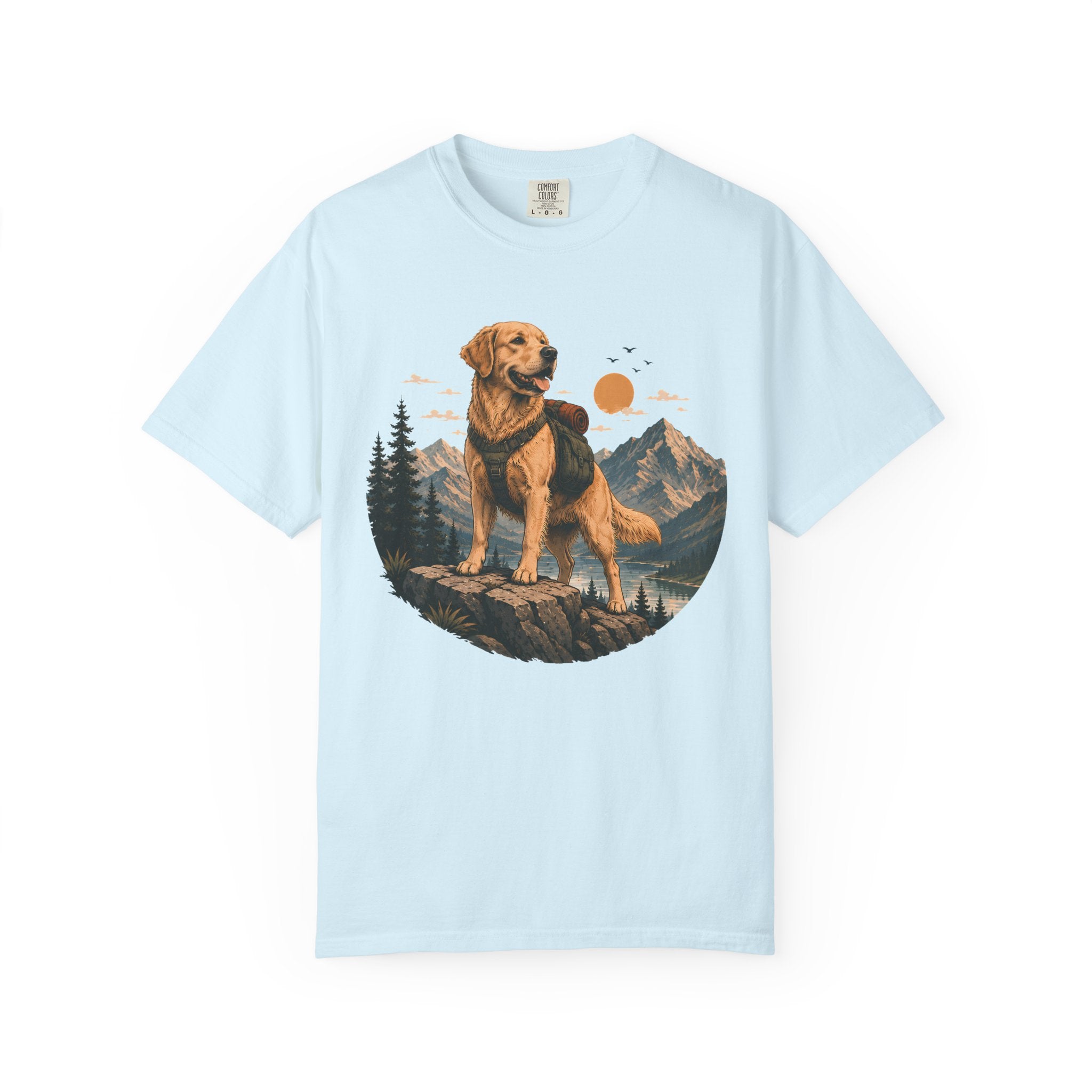 Golden Retriever Mountain Adventure T-Shirt
