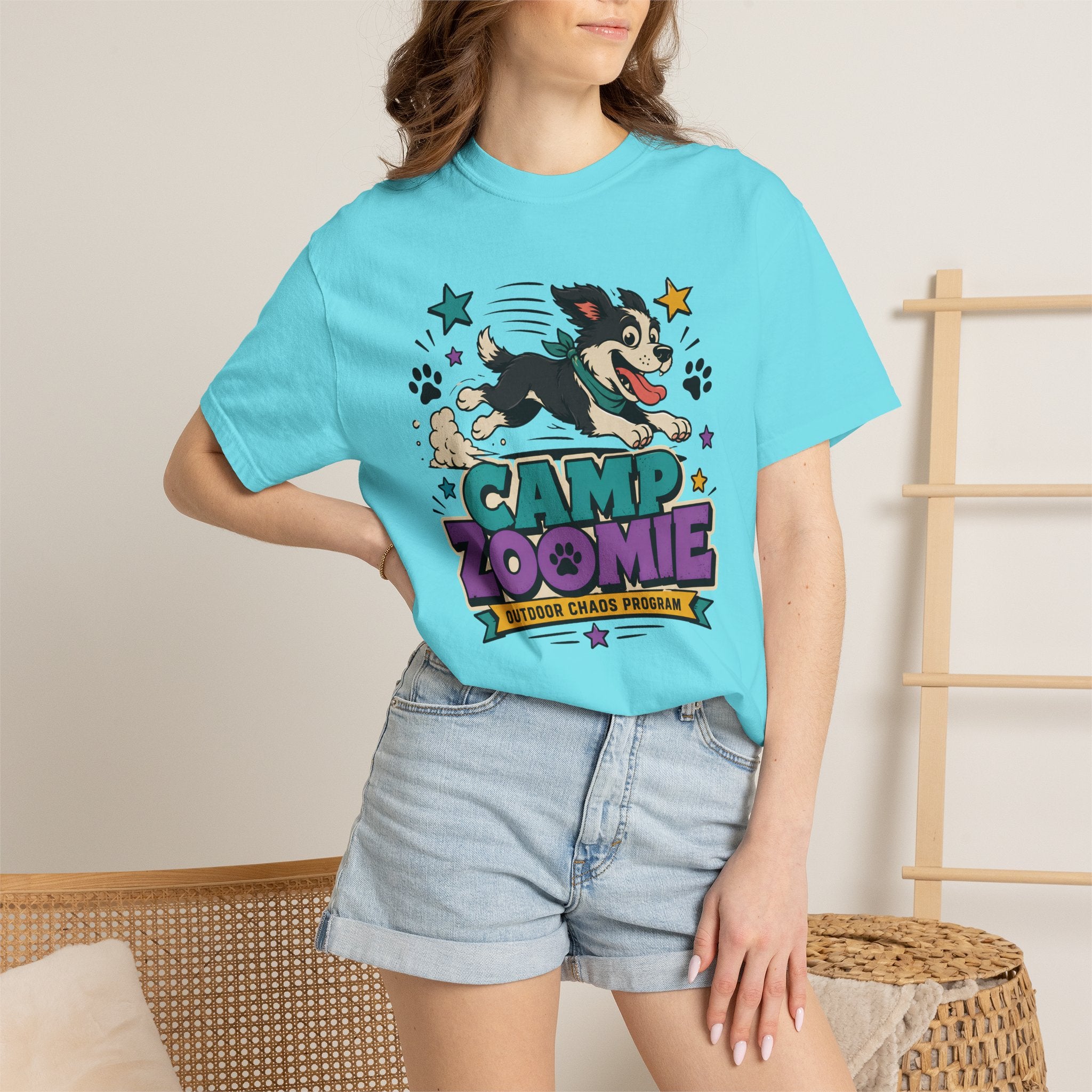 07-29 - Camp Zoomie Graphic T-Shirt — Vintage Dog Camper Tee