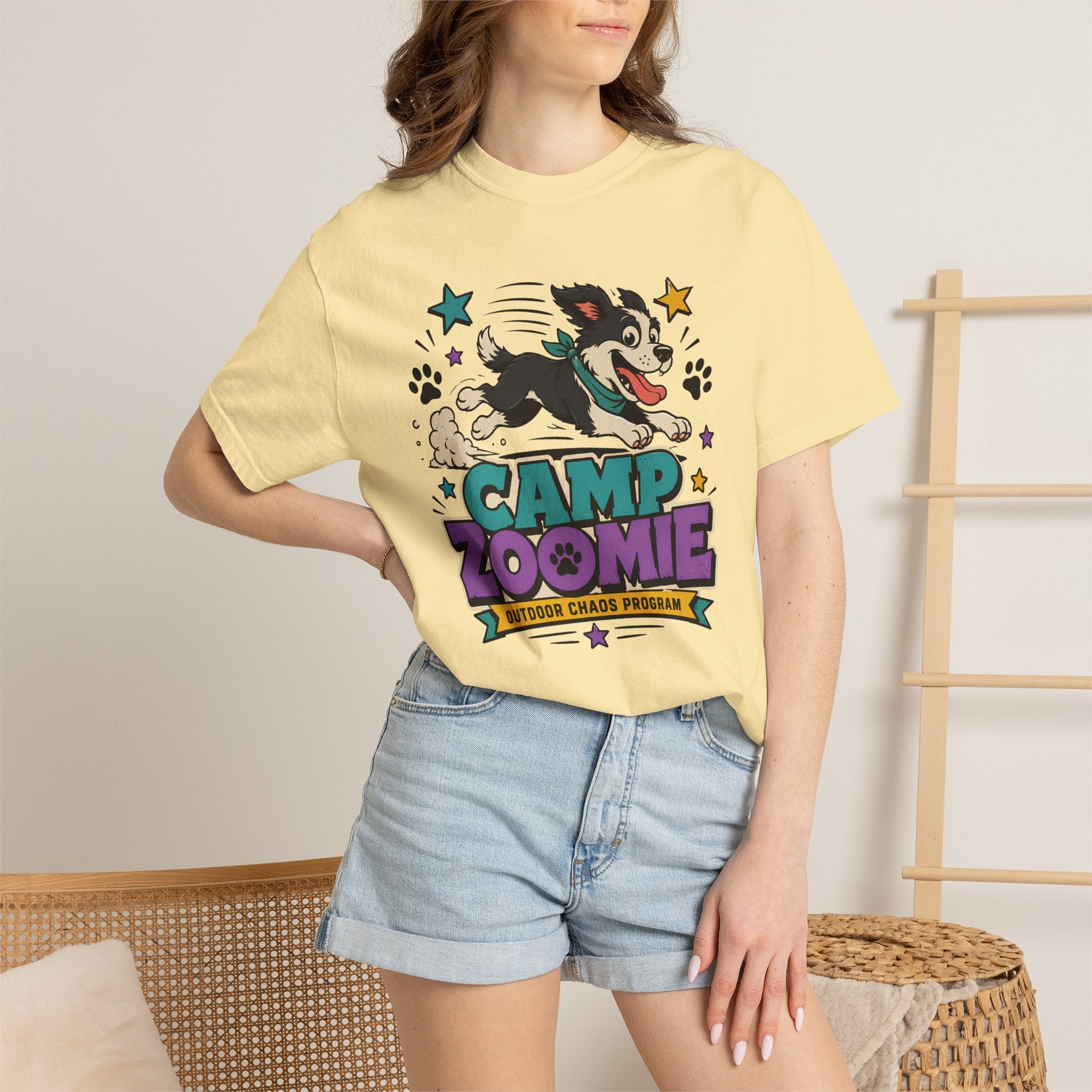 07-29 - Camp Zoomie Graphic T-Shirt — Vintage Dog Camper Tee