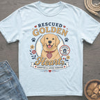 Rescued Golden Hearts adopted & loved forever t-shirt design.