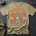 T-shirt with "Dog Mom Energy" and a Great Dane illustration surrounded by flowers.