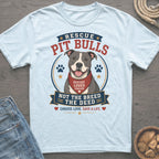 Pit bull graphic with text "Rescue Pit Bulls", "Rescued Loved Forever", "Not the Breed, The Deed", "Choose Love, Save a Life".
