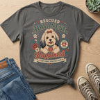 "Rescued Havanese" t-shirt features a dog with "Tiny Paws, Forever Home" text.