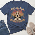 Shih Tzu graphic t-shirt with text "Small Dog Big Heart Huge Personality. Shih Tzu Life."